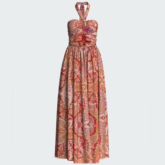 Mango Limited Edition Parsley Chiffon Dress New - Picture 4 of 11